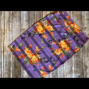 LuLaRoe Stripped & Floral Cassie Skirt